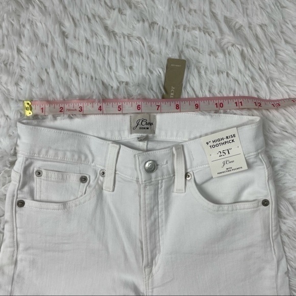 New J Crew Tall 9" High Rise Toothpick Jean white - Picture 5 of 11